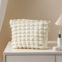 Purbert Makeup Bag, Bubble Cloud Travel Cosmetic Bag Organizer, Off-white