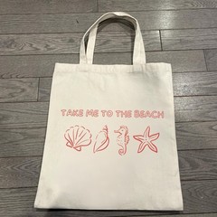 Beach Canvas Tote Bag: Minimalist Summer