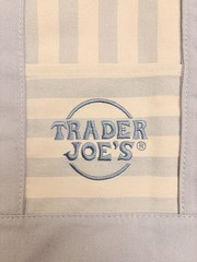 Trader Joe’s Limited Mini Canvas Pastel Striped Tote Bag 2026 Light Blue