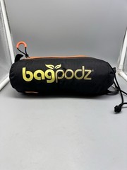 BagPodz 6 Reusable Orange Shopping Bags Ripstop Quick Dry W/ Carabiner Clip