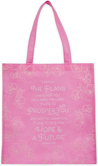 Large Reusable Shopping Tote Bag for Women: Hope & Future Inspirational Bible Ve