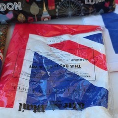 London/UK Themed Print Reusable Tote Shopping Bag w/ Handles 16x15x14 in