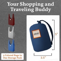 – Reusable Shopping Bags Large Nylon Foldable Grocery Bags with Comfortable H…