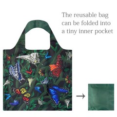Allybag Foldable & Lightweight Reusable Grocery Bag, Butterflies