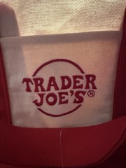 Trader Joe’s Mini Canvas Tote Bag RARE Holiday 2025 Red NWT