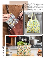 GAUENEEN 6 Pcs Reusable Grocery Bags, Foldable Shopping Bags Heavy Duty, Larg…