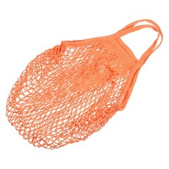 Cotton Mesh Bag, 15×13.8″ Mesh Net String Grocery Bags Orange