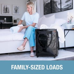 CleverMade Hauler Rolling Tote Bag, 90L Collapsible Portable Shopping Cart wi…