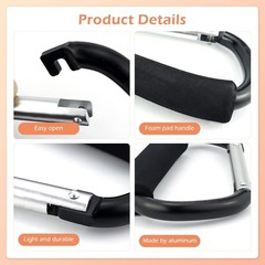 Durable Aluminum Grocery Hook with Comfortable Grip – Ideal for Strollers