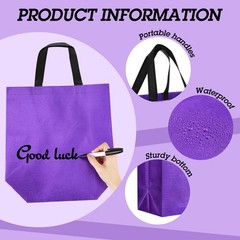 80 Pcs Reusable Gift Bags Set Glossy Grocery Gift Tote Bag with Hadnle for We…