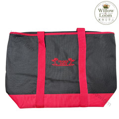 Trader Joe’s Cooler Tote Bag Insulated Shopper Black Red Reusable Extra Large