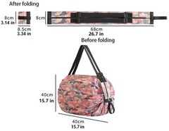 Reusable Grocery Bags with Handles Foldable Shopping Bags, Large Storage Bag
