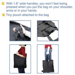 3 Pack Nylon Grocery Bags Reusable Tote Bags Heavy Duty Foldable 19x19in