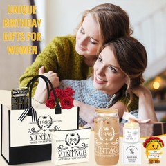 40Th 50Th 60Th Birthday Gifts for Women Tote Bag Birthday Gifts Set for Mom Wife