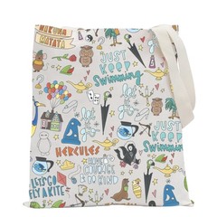 POFULL Movie Characters Collage Carrier Bag 9.2 inches x 6.8 inches, Beige