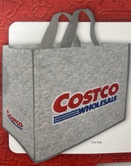 Costco Gray Reusable Shopping Tote SINGLE BAG FREE SHIPPING