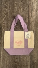 Trader Joe’s Mini Pastel Canvas Tote Bag (Purple) NEW