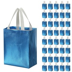 40-Pack 10×8 Inch Glossy Reusable Grocery Bags Shopping Tote Bag with Handle