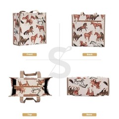 Signare Tapestry Shoulder Bag Shopping Bag for Women with Running Horse Desig…