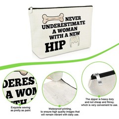 Hip Replacement Recovery Gift Makeup Bag Surgery Gifts for Off White