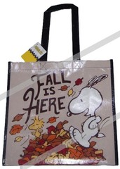 PEANUTS SNOOPY Fall is Here Shopping Tote Bag NEW (P/765)
