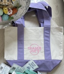 Trader Joe’s Easter Totes, PURPLE, PINK, GREEN, BLUE,