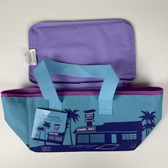 Trader Joe’s MINI Tote Bag Insulated New Summer 2026-Ice Blue/Purple/Pink