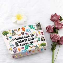 PXTIDY Maryland Travel Makeup Bag Long Distance Relationships ONE SIDE, Beige