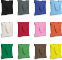 10-Pack Economical 11.8″x13″ Cotton Tote Bags Lightweight Small Reusable Grocery
