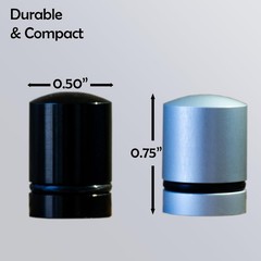 Magnetic Nano Geocache Small, Log Roll Included (2 Black, 1 Silver, 1 Green)