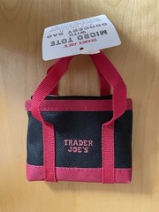 Trader Joe’s Micro Tote with Grocery Bag New NWT Black And Red -Sold Out!