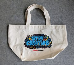 Adobe Express Stay Creative Reusable Canvas TOTE BAG Unisex