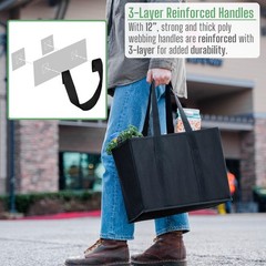3 Pack Reusable Grocery Bags, Shopping Bags for groceries, Utility Tote with …