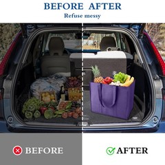 10 PCS Large Foldable Reusable Grocery Shopping Bags Bulk Long Handle