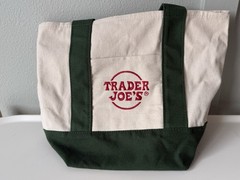 Viral Mini Trader Joe’s Canvas Bag Colorblock Beige Green