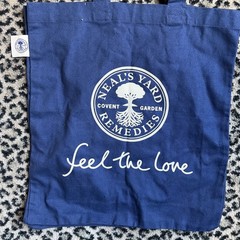 Neal’s Yard Remedies Organic Reuseable Cotton Tote Bag in navy blue