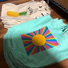New Multi Quantity Assorted Tote Bag Lot Summer Spring Sunshine Aloha Pineapple