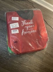 Reusable Thank You For Being Awesome Bags 50 Count Red Green Yellow