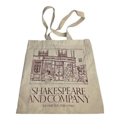 Shakespeare & Company Canvas Tote Bag Kilometer Zero Paris Book Library Organic