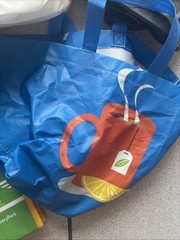 5 Lot Walmart Sm/ Medium Reusable Shopping Bags Recycle Groceries Bags Shop Curb