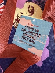 Brand New Trader Joe’s Stand-Up Collapsible Tote Bag Moon & Sky Holds 6 Gallons