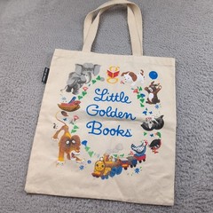 Out Of Print Little Golden Book Tote Bag Reusable Shopping Cotton Canvas Graphic