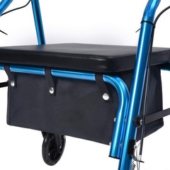 Large Rollator Walker Basket, Under Seat Bag, Large, Black