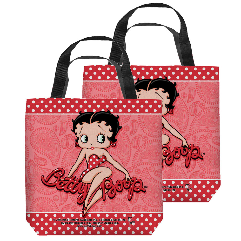 Betty Boop “Paisley & Polka Dots” Tote Bag – 3 Sizes