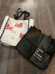 Lululemon Lot Of 16 Reusable Shopping Bags Various Colors Black Red White Sm/Lg