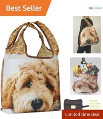 Reusable Grocery Bag Large Tote Eco-Friendly Washable Plastic Polyester