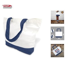 1-Pack Super Strong Large 12oz Cotton Canvas Tote Bag, Reusable Grocery Shopp…