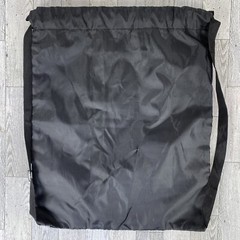 Ikea Pluggland Checkered Drawstring Sling Backpack Tote Bag Black White