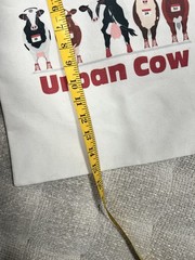 Canvas Urban Cow Reusable Shopping Bag Foldable White Multicolor Animal Pattern