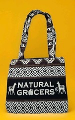 Natural Grocers Alpaca Shopping Bag Tote Woven SW Ecuador Shoulder Strap Lined
